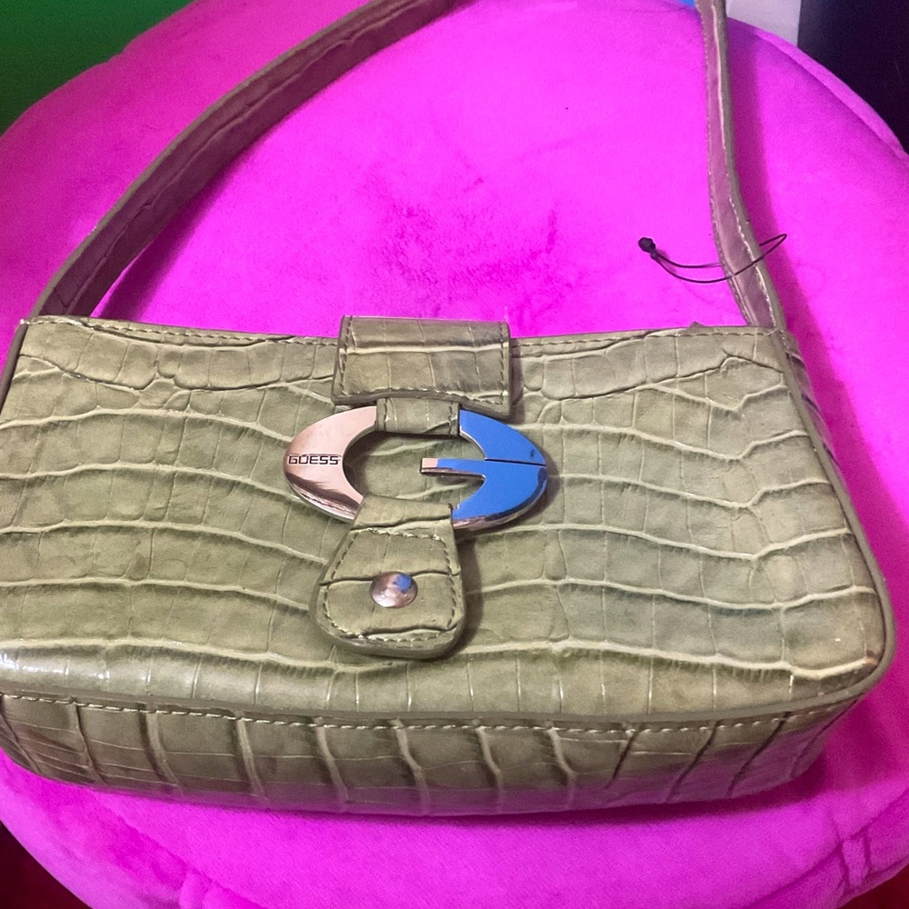 Green Guess satchel